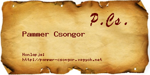 Pammer Csongor névjegykártya